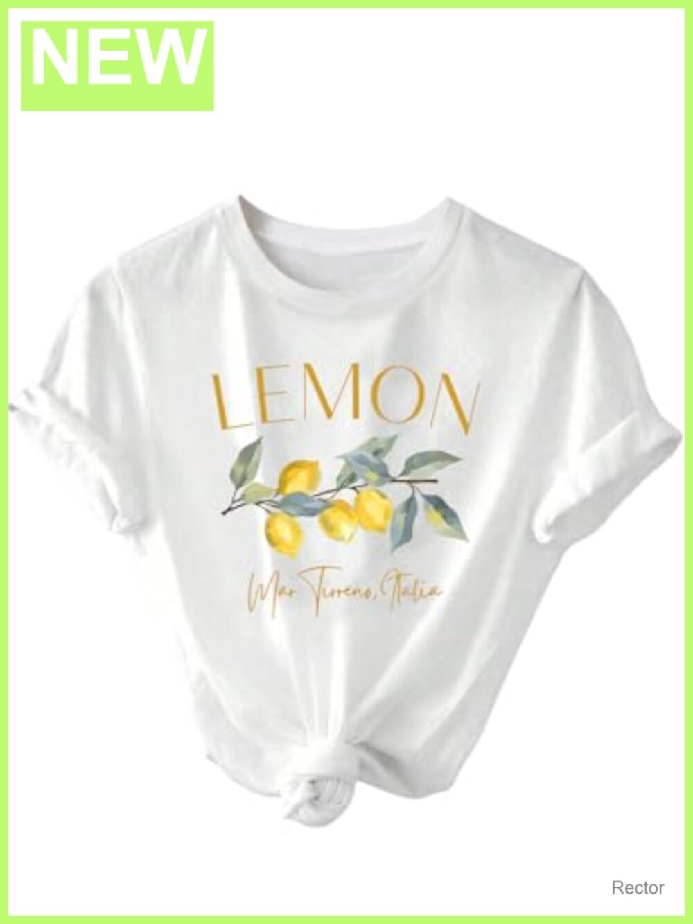 Women's Lemon Graphic Tee Crew Neck Short Sleeve Casual T-Shirt